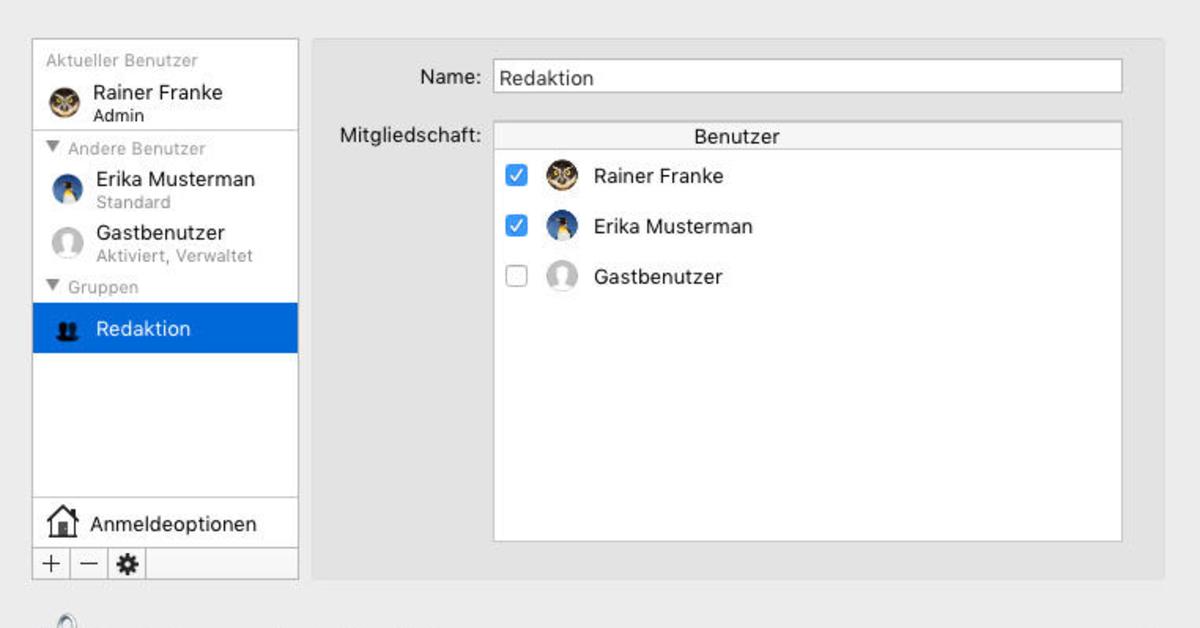 mac os x mehrere benutzer gleichzeitig